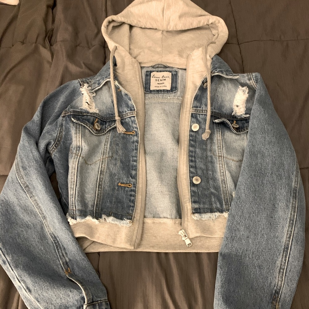 Cropped jean jacket from Lauriebelles Boutique
